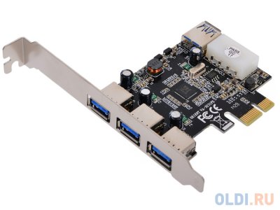  PCI-E to USB3.0 Orient VA-3U31PE 4-  -   PCI Express (3 ext+ 1