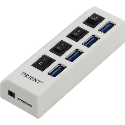 Orient BC-307PS, USB3.0 4xPort, c - 2xUSB (5 , 2.1 ),    , 