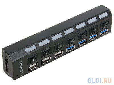  USB3.0 HUB 7  Orient BC-315 c  2xUSB (5 , 2.1 ),    ,