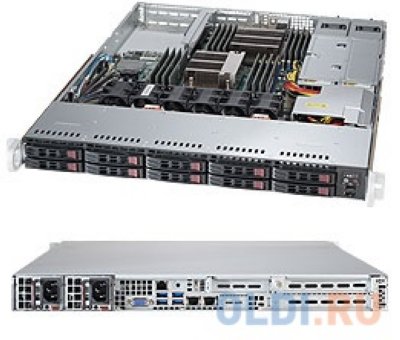   Supermicro SYS-1028R-WTR 2xLGA2011, E5-2600v3, Intel C612, 10x2.5"" HotSwap.16xD