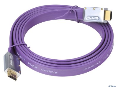  HDMI 19M/19M 1.8m ver:1.4 +3D/Ethernet AOpen [ACG545A_P-1.8M]   Flat Top Q
