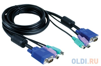 Набор кабелей D-LINK DKVM-CB Набор кабелей для DKVM - 2 х PS/2,1xVGA, 1.8 м