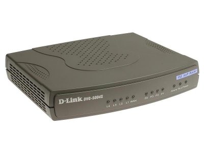  D-Link (DVG-5004S) VoIP Gateway+Router   SIP (4UTP 10/100 Mbps, 1WAN, 4RJ11