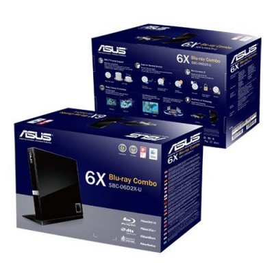   Blu-ray ASUS SBW-06D2X-U/BLK/G/AS Slim USB2.0 Retail 