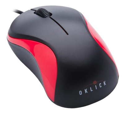  Oklick 115S black/red optical (1000dpi) USB for notebook (2but)