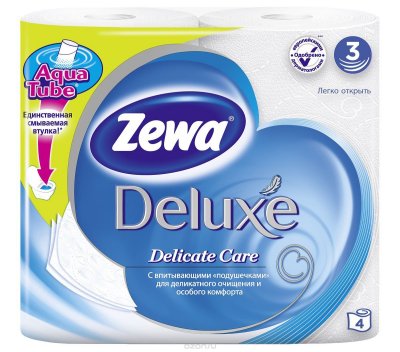   "Zewa Deluxe. Pure White", 4 