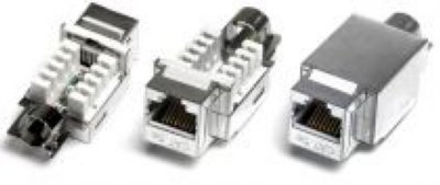 Hyperline KJ2-8P8C-C5e-90-SH-F-WH Jack RJ-45(8P8C),  5e,   Keystone RJ4