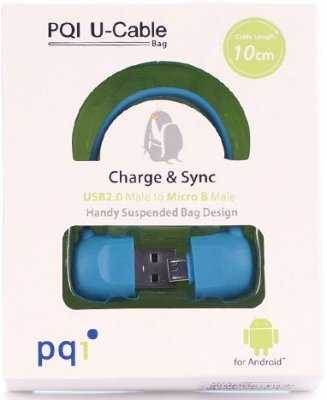 PQI PQI-uCABLE-BAG-BL  USB - microUSB, 0.1m