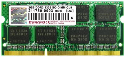   SO-DIMM DDR-III Transcend 2Gb 1333Mhz PC-10600 (TS256MSK64V3U)