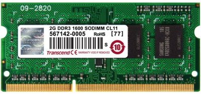   SO-DIMM DDR-III Transcend 2Gb 1600Mhz PC-12800 (TS256MSK64V6N)