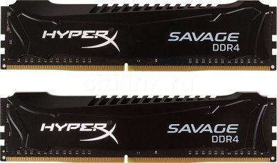 Модуль памяти KINGSTON HyperX Savage Black HX424C12SB2K2/8 DDR4 ; 2x 4 Гб