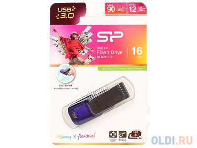   Silicon Power Blaze B31 16GB Purple (SP016GBUF3B31V1U)