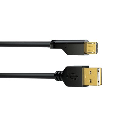    InterStep USB 2.0 - microUSB 2m Black MCUSB2GLD 17271
