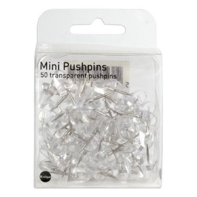  Bi-Office Mini Pushpins, 50 ., 