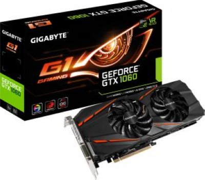  3072Mb Gigabyte GeForce GTX1060 PCI-E 192bit GDDR5 DVI HDMI DP GV-N1060G1GAMING-3GD 2.0 R