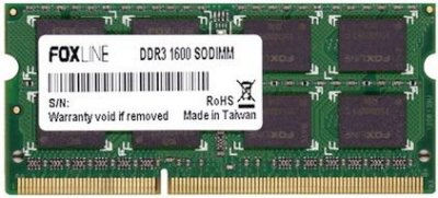   SO-DIMM DDR-III Foxline 8Gb 1600MHz PC-12800 (FL1600D3S11-8G)
