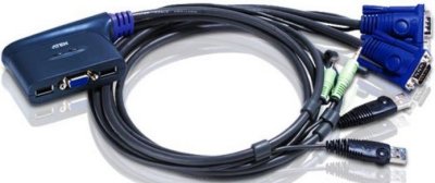Переключатель ATEN CS62US 2-Port USB VGA/Audio Cable KVM Switch