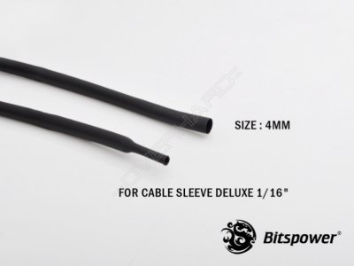  Bitspower Heat-Shrinkable Tube-4MM, Black