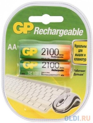  2100 mAh GP 210AAHC-2DECRC2 AA 2 