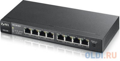 Коммутатор ZyXEL GS1100-8HP 8-портовый коммутатор Gigabit Ethernet c 4 портами High Power PoE