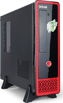  MicroATX Slim-Desktop Miditower Delux DL-158 400W Black/Red