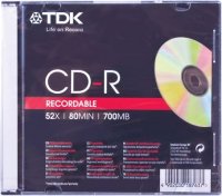  CD-R TDK 700Mb 52x Slim Case (1 .) (T18763)