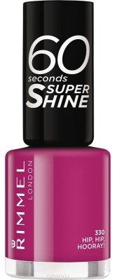 Rimmel    60 Seconds Super Shine  330 - hip, hip, hooray_ 8 ,8 