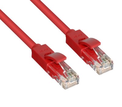    Greenconnect UTP 24AWG cat.5e RJ45 T568B 0.4m Red GCR-LNC04-0.4m