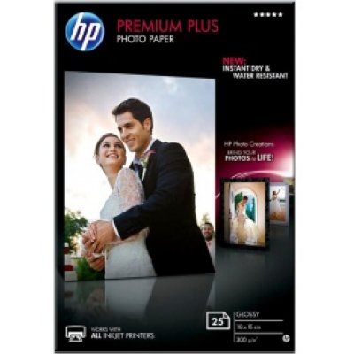  HP Premium Plus Glossy Photo Paper 25  10x15  (CR677A) 300 /.