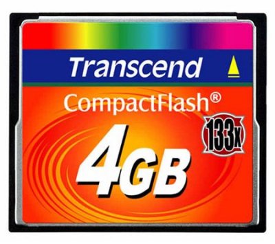 - Transcend 4 GB CompactFlash, 133x, R: 21.5 MB/c, ret, 1 .