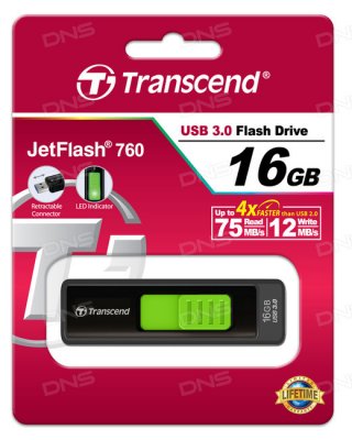 - USB3.0 16  Transcend Jetflash 760 ( TS16GJF760 ) /