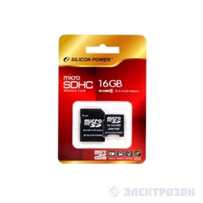 - microSDHC 16  Silicon Power , Class 6 ( SP016GBSTH006V30 ) 2 