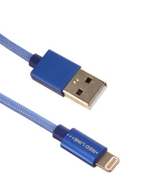  Red Line USB - Lightning 8 pin MFI Fishnet Blue