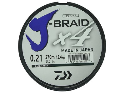  Daiwa J-Braid X4 0.21mm 270m Green 12741-121RU