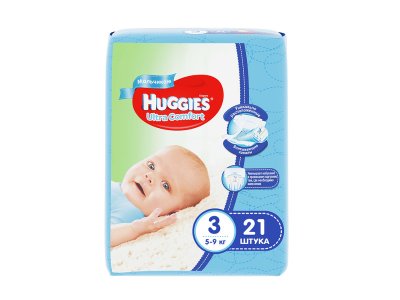  Huggies Ultra Comfort 3 5-9  21   