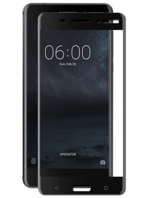    Nokia 6 Media Gadget 2.5D Full Cover Glass Black Frame MGFCNK6BK