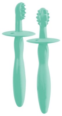   Happy Baby Silicone tooth brushes set  6  mint