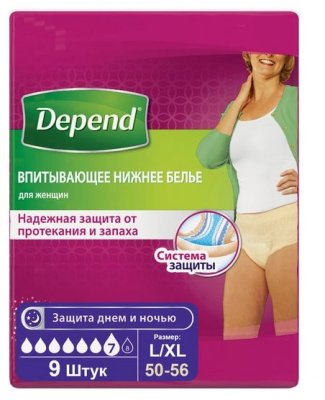   Depend   1971501, L/XL (9 .)