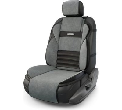 Накидка на сиденье AUTOPROFI Multi Comfort, ортопедическая, велюр, чёрный/темно-серый