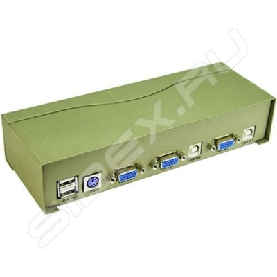 Переключатель KVM Vpro USB Auto 2-port (PS/2, USB, SVGA, Audio + Mic) (VCOM VDS8004)