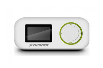  Flash Digma R1 4Gb White 1.1" FM Dic MicroSDHC HedPh WMA /MP3/WMA/WAV/Micro SDHC/Clip