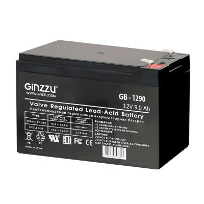   Ginzzu GB-1290, 12V 9.0Ah